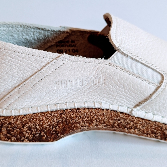 Birkenstock Callan Slip On Convertible Heel Leather White Narrow EU41 10 NIB - Picture 6 of 16